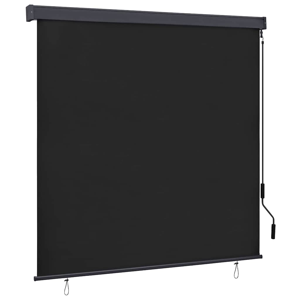 Roleta z zasłonami Antracyt 180 x 250 cm Materiał i Aluminium