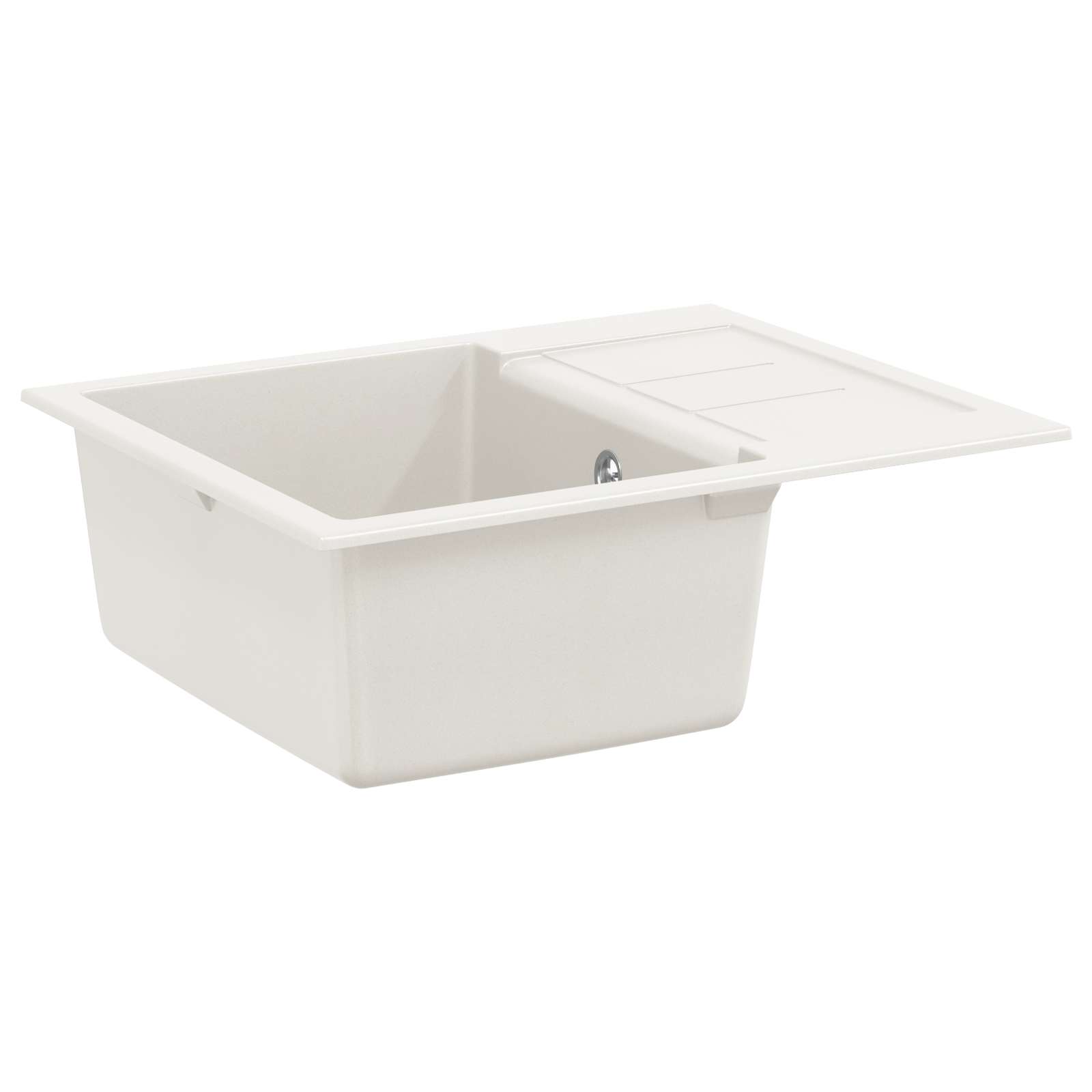 Zlew Biały 620 x 500 mm 80% Kwarc i 20% Żywica