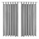 Zasłony z mikrosatyny, 2 szt., z pętelkami, 140 x 245 cm, szare
