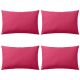 Poduszki na zewnątrz, 4 sztuki, 60x40 cm, kolor różowy