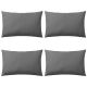 Poduszki na zewnątrz, 4 sztuki, 60x40 cm, kolor szary