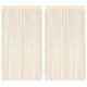 Zasłony sznurkowe, 2 sztuki, 100 x 250 cm, kremowe