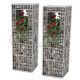 Kosze gabionowe kolumny - donice, 2 szt., 50x50x160 cm
