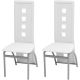 Krzesła stołowe, 2 szt., białe, obite sztuczną skórą
