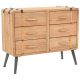 Szafka z szufladami, lite drewno jodłowe, 91 x 35 x 73 cm