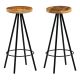 Stołki barowe, 2 szt., lite drewno mango