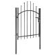 Furtka ogrodzeniowa, stalowa, 1 x 1,5 m, czarna