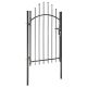 Furtka ogrodzeniowa, stalowa, 1 x 2 m, czarna