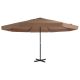 Parasol ogrodowy na słupku aluminiowym, 500 cm, taupe