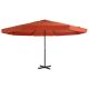 Parasol ogrodowy na słupku aluminiowym, 500 cm, terakota