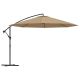 Parasol wiszący z aluminiowym słupkiem, 350 cm, taupe