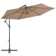 Parasol wiszący z aluminiowym słupkiem, 300 cm, taupe