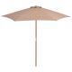 Parasol ogrodowy na drewnianym słupku, 270 cm, taupe