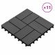 Płytki tarasowe, 11 szt., WPC, 30 x 30 cm, 1 m², szare