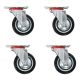 Kółka skrętne, 4 szt., 75 mm