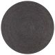 Ręcznie wykonany dywan z juty, okrągły, 90 cm, ciemnoszary