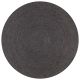 Ręcznie wykonany dywan z juty, okrągły, 150 cm, ciemnoszary