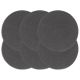 Maty na stół, 6 szt., gładkie, ciemnoszare, 38 cm, okrągłe