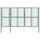 Brama ogrodzeniowa, stalowa, 150 x 395 cm, zielona