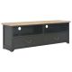 Szafka pod TV, czarna, 120 x 30 x 40 cm, drewniana