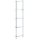 5-poziomowa półka, przezroczysta, 30x30x130 cm, szkło hartowane