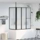 Drzwi prysznicowe, kształt L, 70x120x137 cm, 4 panele, składane