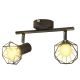 Lampa w industrialnym stylu z 2 reflektorami LED, czarna