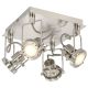 Lampa z 4 reflektorami, srebrna, GU10