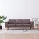 3-osobowa sofa tapicerowana tkaniną, taupe