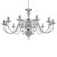 Żyrandol, srebrny, 12 żarówek E14