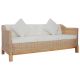3-osobowa sofa z poduszkami, naturalny rattan