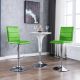 Krzesła barowe, 2 szt., zielone, sztuczna skóra