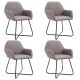 Krzesła stołowe, 4 szt., kolor taupe, obite tkaniną