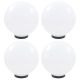 Lampy ogrodowe LED, 4 szt., kuliste, 30 cm, PMMA