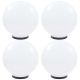 Lampy ogrodowe LED, 4 szt., kuliste, 40 cm, PMMA