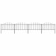 Ogrodzenie ogrodowe z włócznią, stalowe, 714,5 x 150 cm, czarne