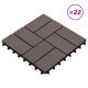 Płytki tarasowe, 22 szt., 30 x 30 cm, 2 m², WPC, ciemnobrązowe