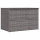 Skrzynia ogrodowa, szara, 150 x 100 x 100 cm, rattan PE
