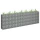 Podwyższona donica gabionowa, galwanizowana stal, 270x30x90 cm