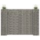 Donica gabionowa w kształcie H, drut stalowy, 260x40x200 cm