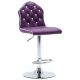 Stołek barowy, fioletowy, sztuczna skóra