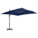 Parasol wiszący z aluminiowym słupkiem, 3x3 m, niebieski