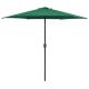 Parasol ogrodowy na aluminiowym słupku, 270x246 cm, zielony