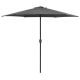Parasol ogrodowy na aluminiowym słupku, 270x246 cm, antracytowy