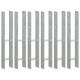 Kotwy do słupków, 6 szt., srebrne, 9x6x60 cm, stal