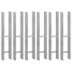 Kotwy do słupków, 6 szt., srebrne, 10 x 6 x 60 cm, stal