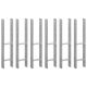 Kotwy do słupków, 6 szt., srebrne, 12 x 6 x 60 cm, stal