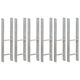 Kotwy do słupków, 6 szt., srebrne, 14 x 6 x 60 cm, stal
