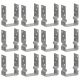 Kotwy do słupków, 12 szt., srebrne, 10x6x15 cm, stal