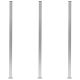 Słupki ogrodzeniowe, 3 szt., aluminium, 185 cm